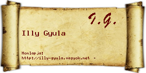 Illy Gyula névjegykártya